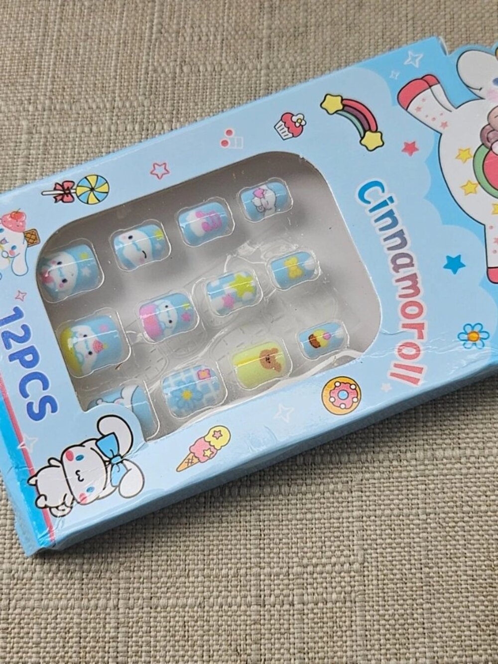 Cinnamoroll Girls Nails Press On Nails 12 PCS Multi Color Nail In a box Unbrand - Picture 4 of 9